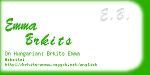 emma brkits business card